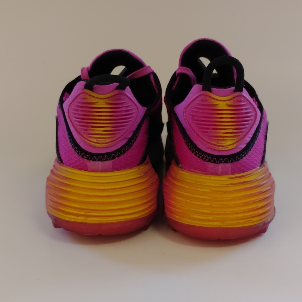 Nike Kids Fuchsia and Yellow Sneakers - Picture 5 of 9